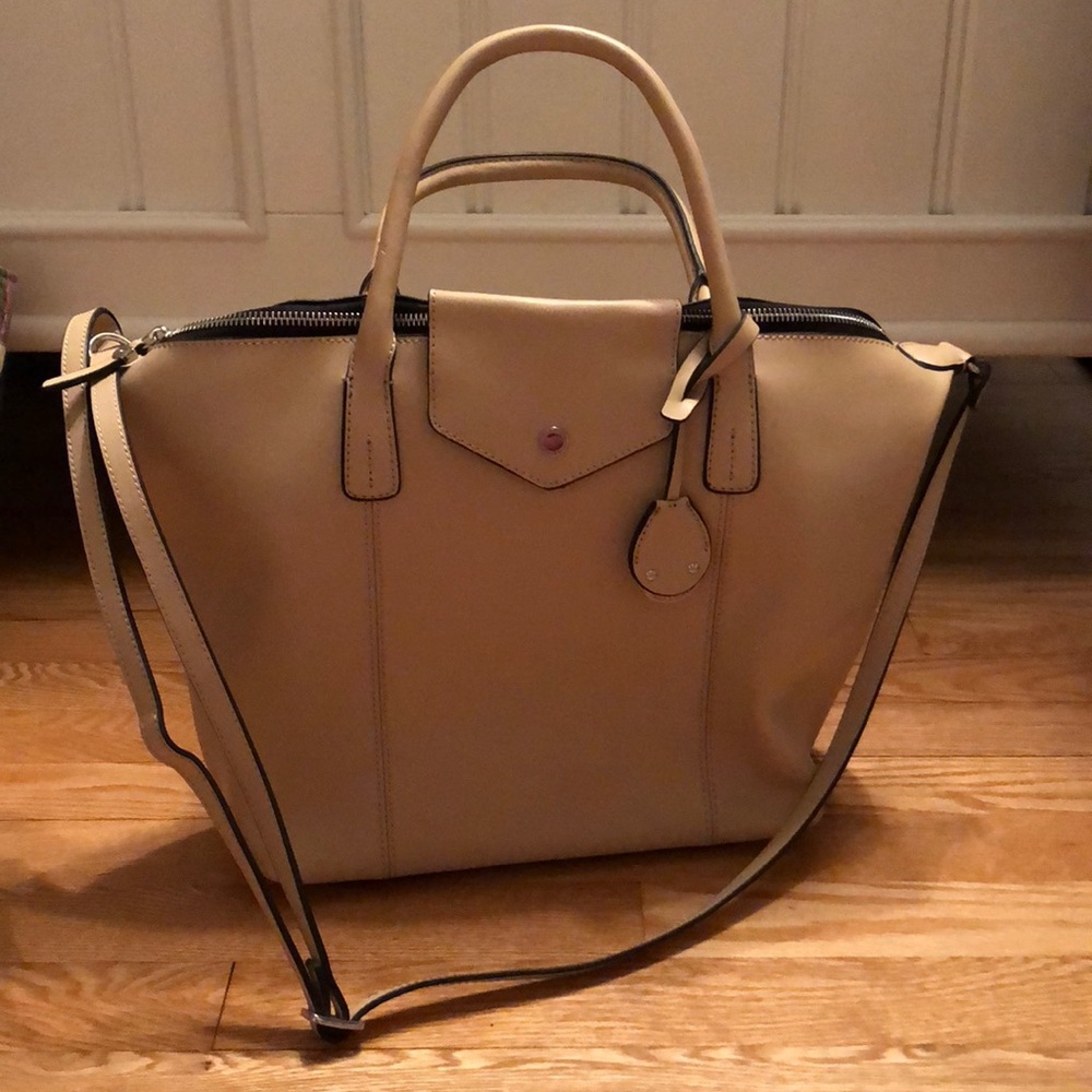 Emma & Sophia nude leather bag